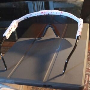 Black and White Wraparound Sports Glasses